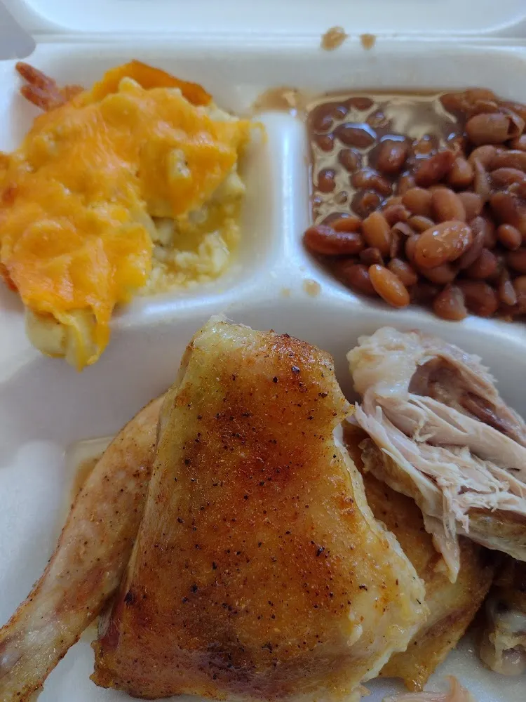 Baked Chicken Baked Beans Mac & Cheese